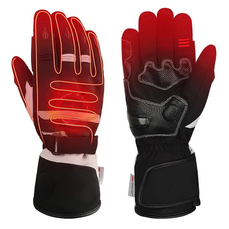 Heated Gloves Electric - Heated Winter Motorcycle Gloves Touchscreen Rechargeable
