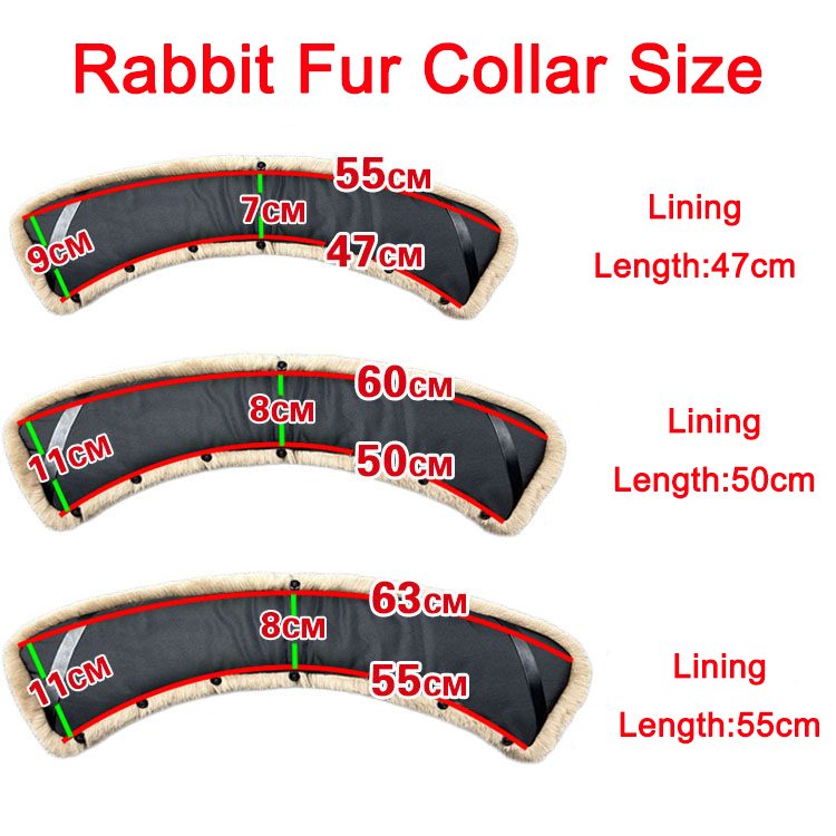Winter Clothing Pk - 100% Rex Rabbit Fur Collar Men