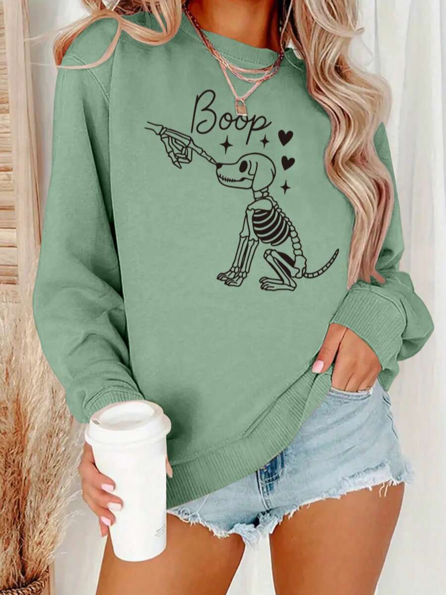 Women's Skeleton Dog Boop Grap - Winter Clothing Gift Ideas ulasan dan harga