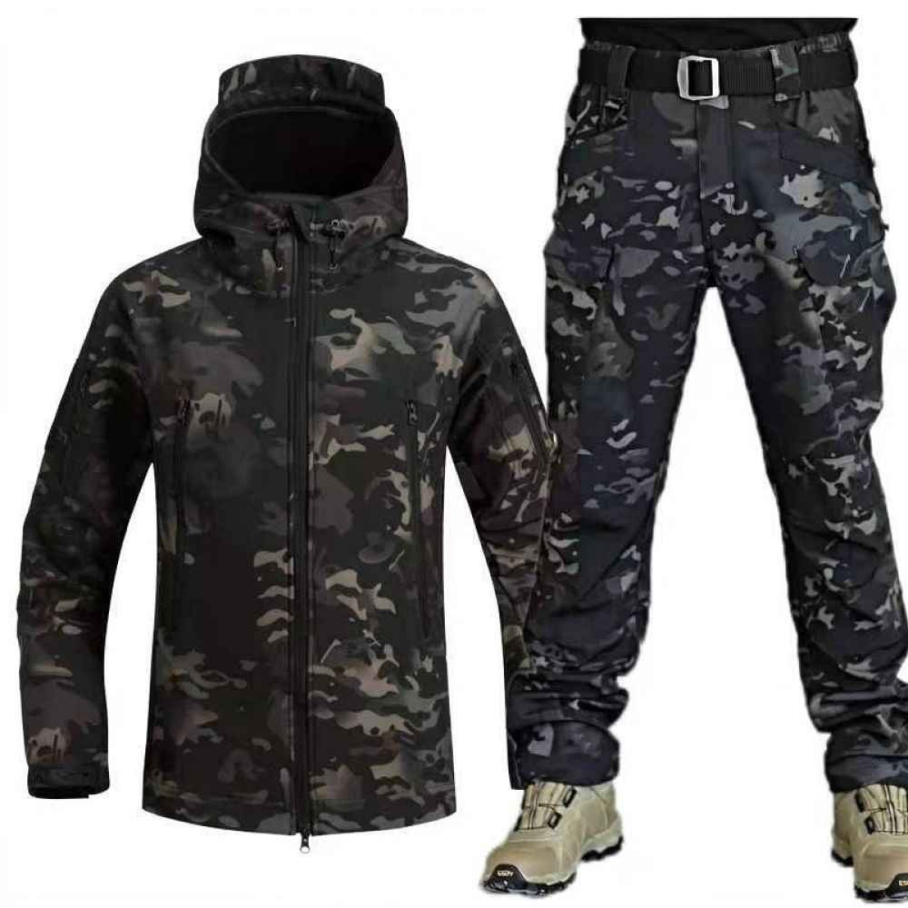 Winter Camouflage Softshell Su - Winter Clothing Hiking ulasan dan harga