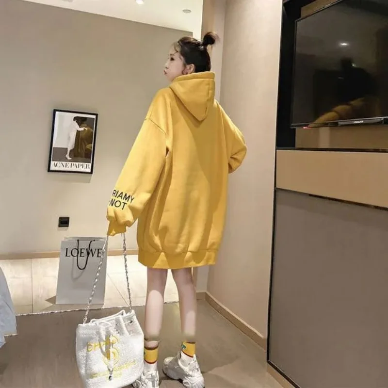 Streetwear Fleece Hooded Dress - Winter Clothing Drawing ulasan dan harga