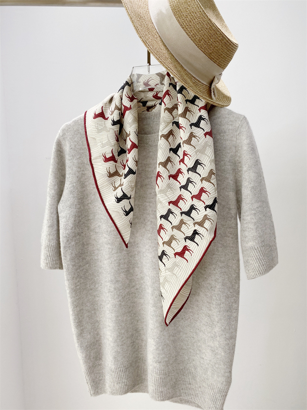 Silk Wool Blend Scarf Women Ha - Winter Clothing Hong Kong ulasan dan harga