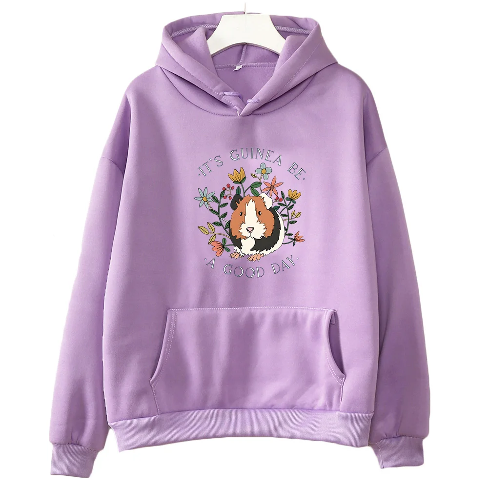 Cute Guinea Pig Graphic Hoodie - Winter Clothing Drawing ulasan dan harga