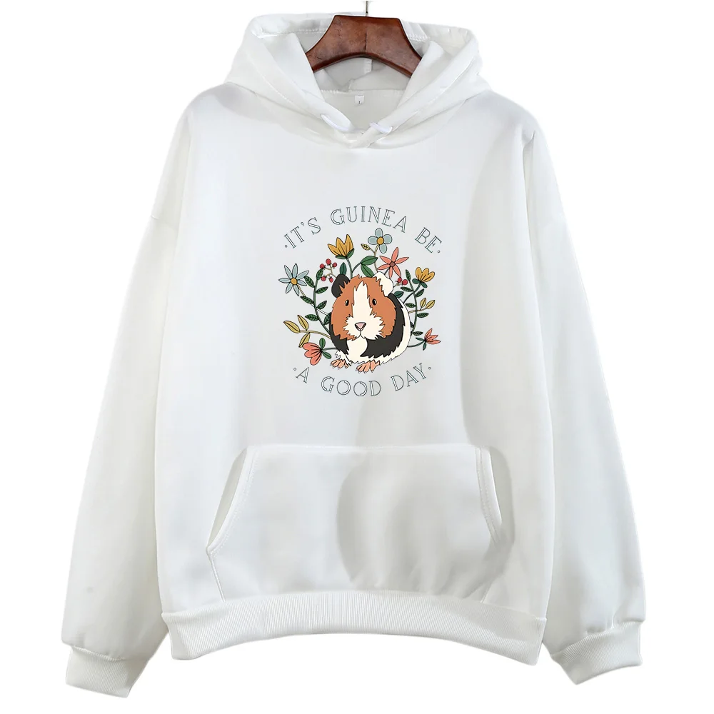 Cute Guinea Pig Graphic Hoodie - Winter Clothing Drawing ulasan dan harga