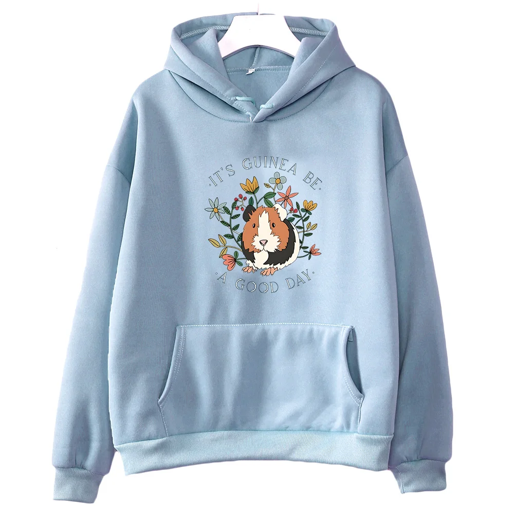 Cute Guinea Pig Graphic Hoodie - Winter Clothing Drawing ulasan dan harga