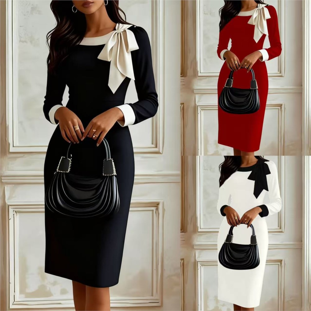 Temperament Women's Dress Slim - Winter Clothing Drawing ulasan dan harga
