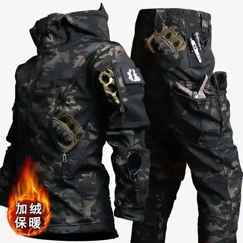 Men Thicken Soft Shell Winter  - Winter Clothing Hiking ulasan dan harga