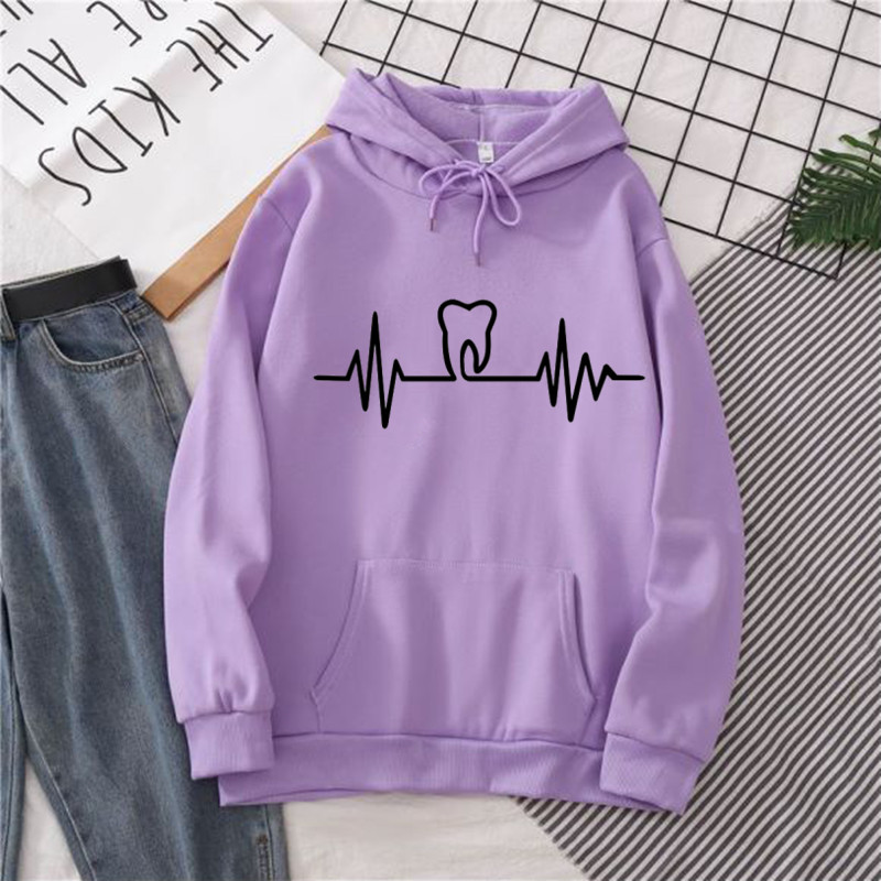 Heatbeat Hoodie Graphic Tooth  - Winter Clothing Drawing ulasan dan harga