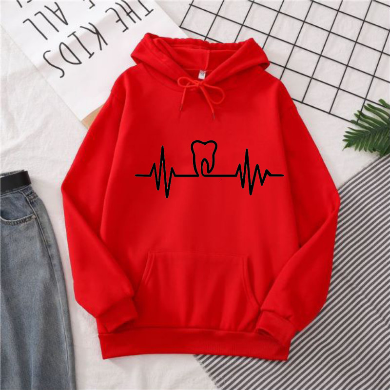 Heatbeat Hoodie Graphic Tooth  - Winter Clothing Drawing ulasan dan harga
