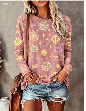 Women Long Sleeve T‑Shirt Hipp - Winter Clothing For Women ulasan dan harga