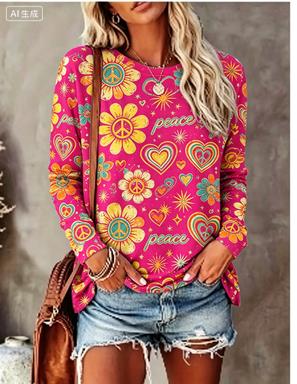 Women Long Sleeve T‑Shirt Hipp - Winter Clothing For Women ulasan dan harga