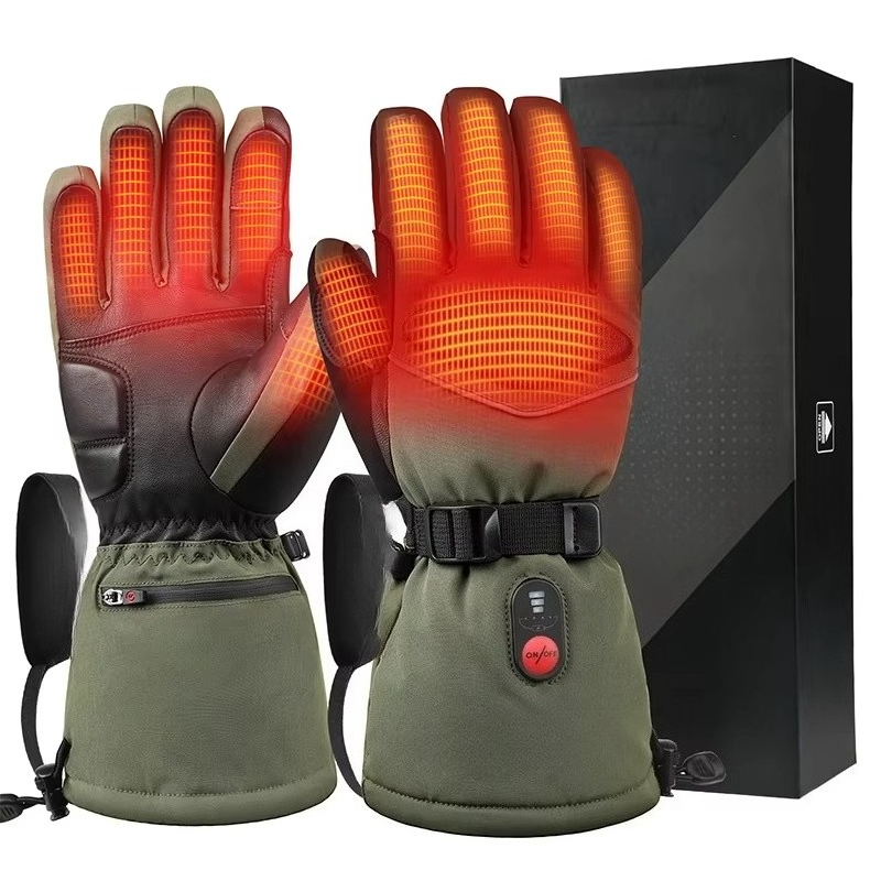 Green 7.4V 3000mAh Outdoor War - Heated Gloves Electric ulasan dan harga