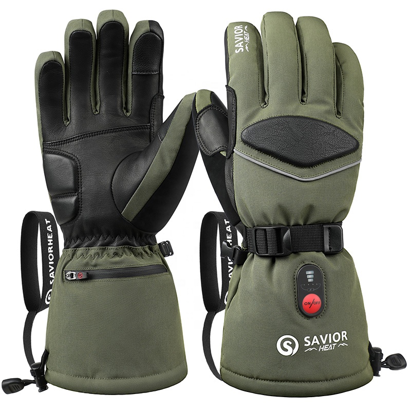 Green 7.4V 3000mAh Outdoor War - Heated Gloves Electric ulasan dan harga