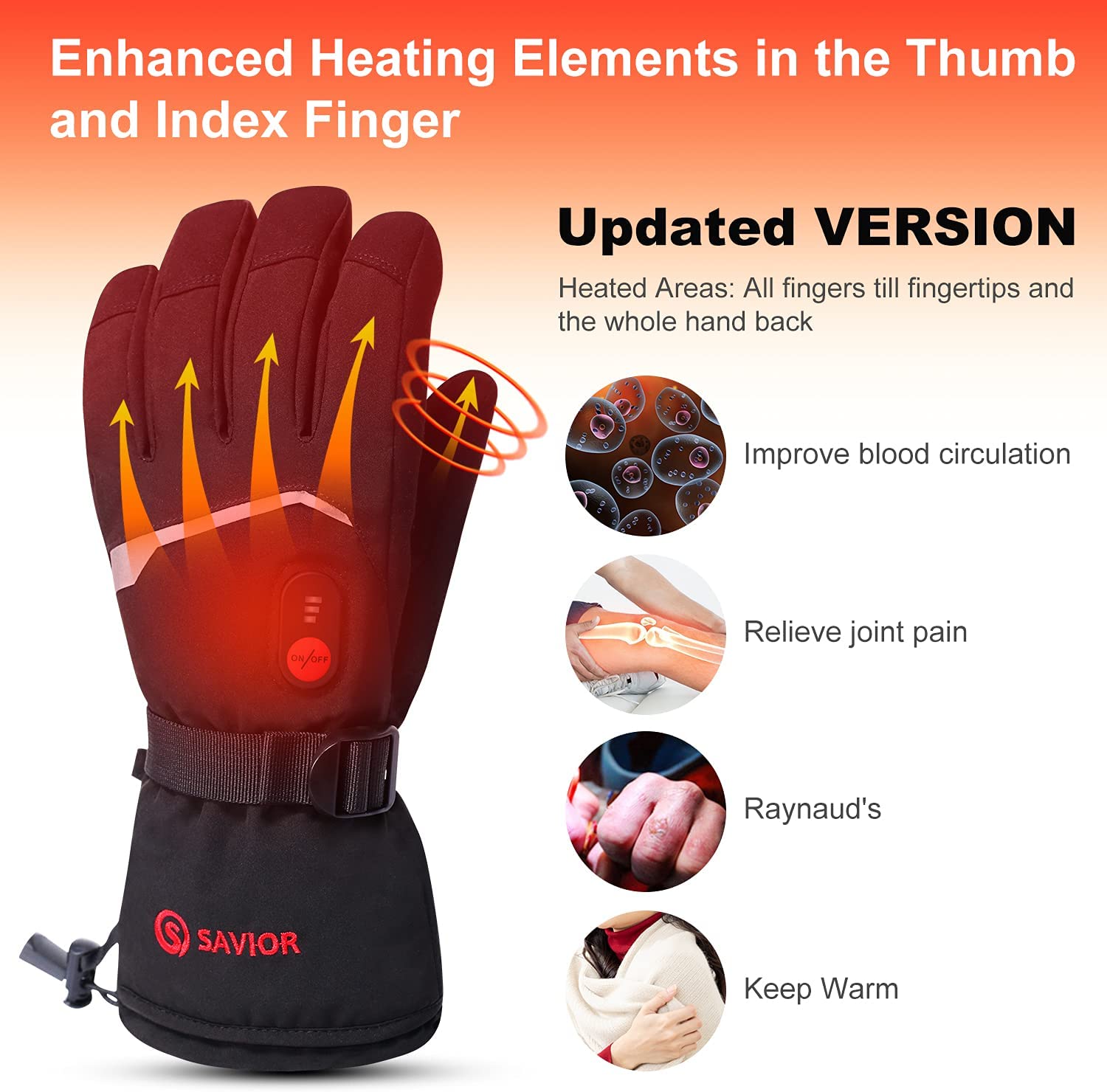 SNOW DEER Winter Heated Gloves - Heated Gloves Electric ulasan dan harga