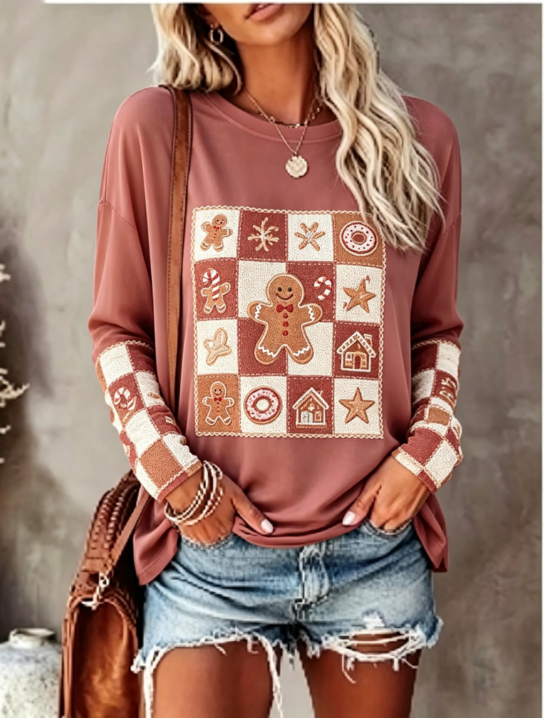 Women Long Sleeve T Shirt Fox  - Winter Clothing For Women ulasan dan harga