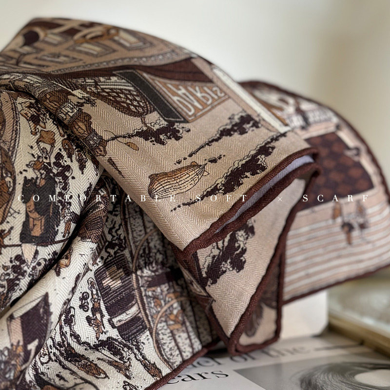 Two Faced Print Designer Scarf - Winter Clothing Hong Kong ulasan dan harga