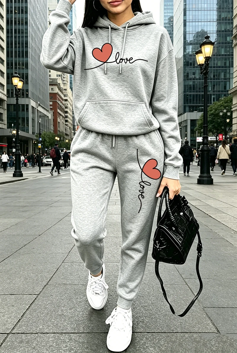 Womens Tracksuit Print Casual  - Winter Clothing For Women ulasan dan harga