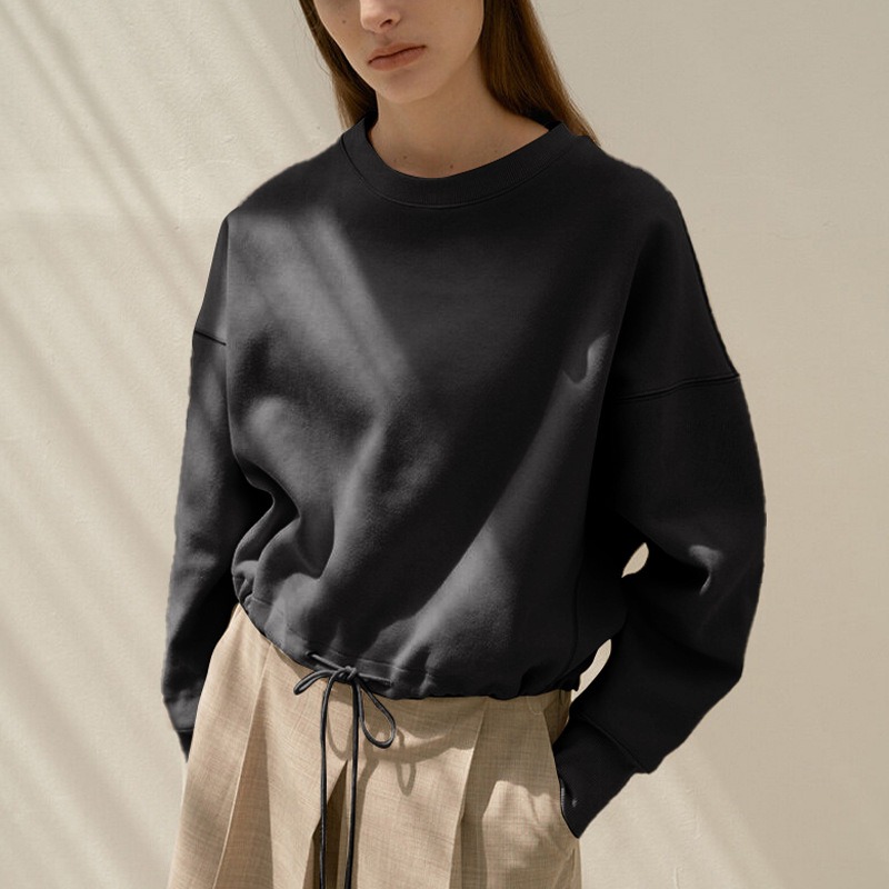 Women Loose Cropped Jacket Cas - Winter Clothing Drawing ulasan dan harga