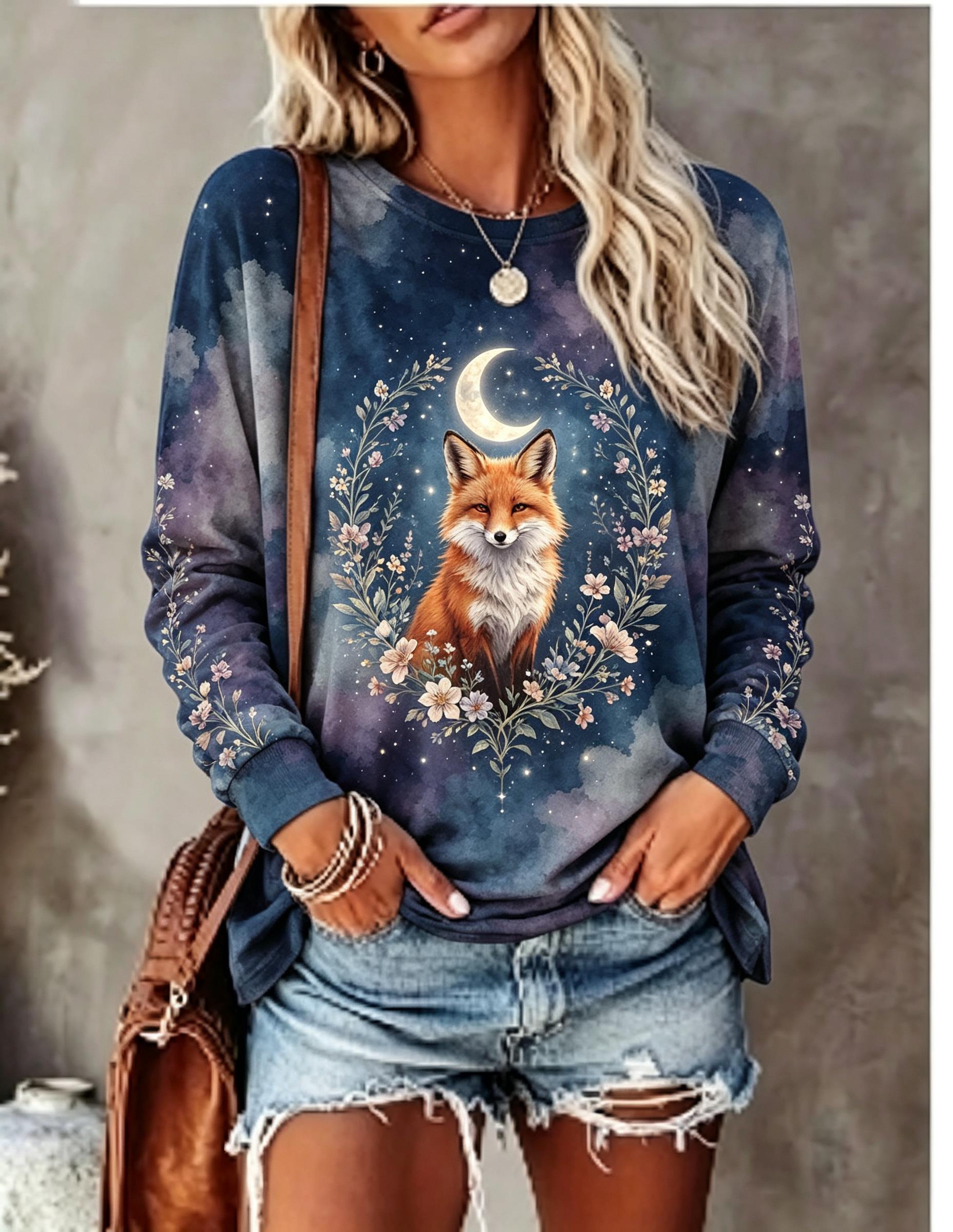 Women Long Sleeve T Shirt Howl - Winter Clothing For Women ulasan dan harga