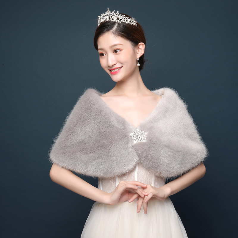 Women Bridal Shawl Wedding Cap - Winter Clothing Pk ulasan dan harga