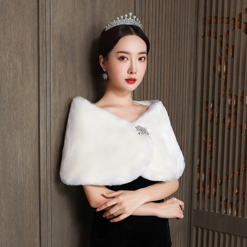 Women Bridal Shawl Wedding Cap - Winter Clothing Pk ulasan dan harga